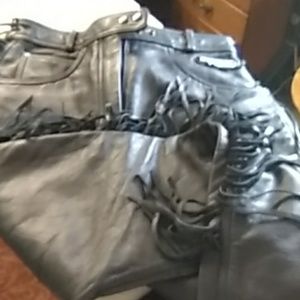 Harley-Davidson fringed leather riding pants